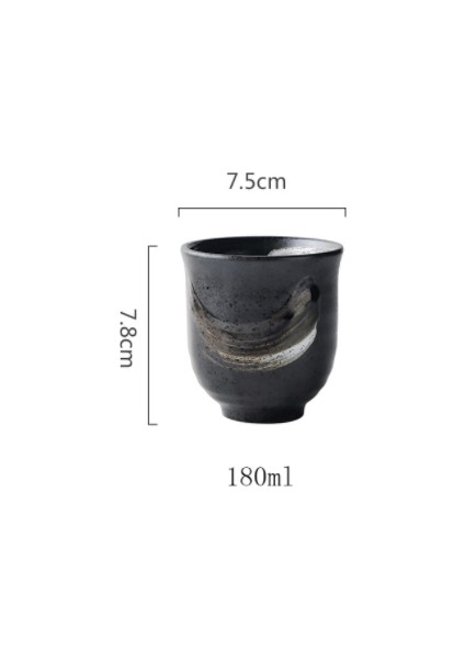 Çin Retro Tarzı 180 ml Yaratıcı El Boyalı Seramik Çay Fincanı Ev Ofis Porselen Çay Bardağı Buzlu Hissetmek | Teacups (Yurt Dışından) fiyatları