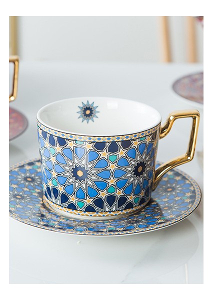 Avrupa Tarzı Kahve Fincanı ve Tabağı Çay Bardağı Set Fas Tarzı Fincan Ins Tarzı Ingiliz Tarzı (Yurt Dışından)