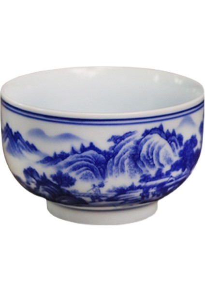 Jingdezhen El Boyalı Mavi ve Beyaz Porselen Master Kupası Tek Fincan Seramik Çay Seti Kungfu Çay Bardağı Tatting Fincan Küçük Çay Bardağı | Teacups (Yurt Dışından)