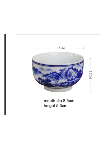 Jingdezhen El Boyalı Mavi ve Beyaz Porselen Master Kupası Tek Fincan Seramik Çay Seti Kungfu Çay Bardağı Tatting Fincan Küçük Çay Bardağı | Teacups (Yurt Dışından)
