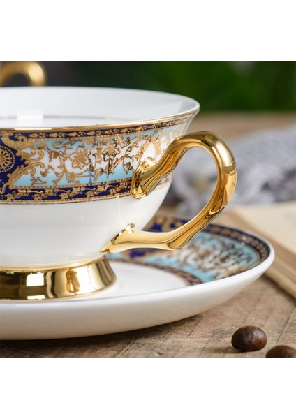 Avrupa Lüks Phnom Penh Kemik Çini Kahve Fincanı ve Tabağı Retro Ingiliz Öğleden Sonra Çay Bardağı Boho Kahve Fincanı Eko Dostu | Kahve Fincanı ve tabak Setleri (Yurt Dışından)