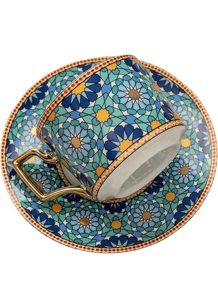 Küçük Desen Tasarım Kahve Fincanı Latte Avrupa Seramik Yaz Kahve Fincanı Seti Drinkware Çay Bardağı Dailer | (Yurt Dışından)