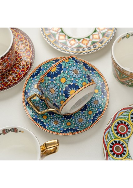 Küçük Desen Tasarım Kahve Fincanı Latte Avrupa Seramik Yaz Kahve Fincanı Seti Drinkware Çay Bardağı Dailer | (Yurt Dışından)