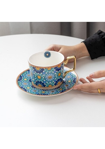 Küçük Desen Tasarım Kahve Fincanı Latte Avrupa Seramik Yaz Kahve Fincanı Seti Drinkware Çay Bardağı Dailer | (Yurt Dışından)