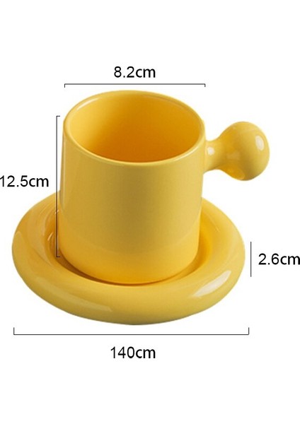 Yomdid Macaron Renkli Kahve Fincanı Suni Yaratıcı Seramik Fincan Kahve Kupa Pratik Süt Çayı Içme Kupası Daire Seti Drinkware | Kahve Kupası ve tabak Setleri (Yurt Dışından)