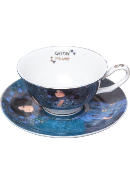 Klimt Yağlıboya Tasarım Güzel Kemik Çini Çay Kahve Fincanı (Yurt Dışından)