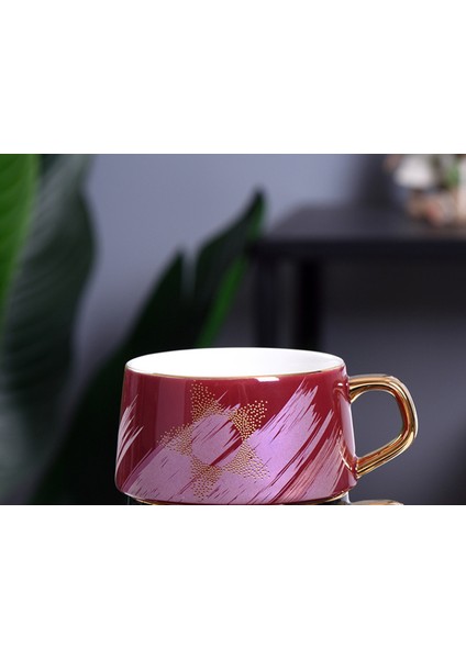 Eski Moda Lüks Seramik Kahve Fincanı Set Avrupa Tarzı Ev Öğleden Sonra Çay Bardağı Set Küçük Kaffeetasse Mutfak Ürünleri BD50 | Kupa ve tabaklar (Yurt Dışından)