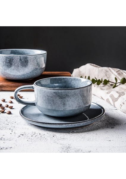 Japon Retro Yaratıcı Seramik Kahve Fincanı Set Lüks Ev Öğleden Sonra Çay Bardağı Set Küçük Filizanki Do Kawy Ev Eşyaları BD50 | Kupa ve tabaklar (Yurt Dışından)