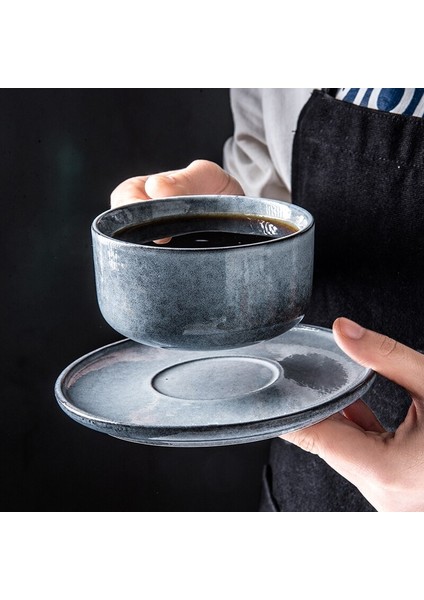 Japon Retro Yaratıcı Seramik Kahve Fincanı Set Lüks Ev Öğleden Sonra Çay Bardağı Set Küçük Filizanki Do Kawy Ev Eşyaları BD50 | Kupa ve tabaklar (Yurt Dışından)