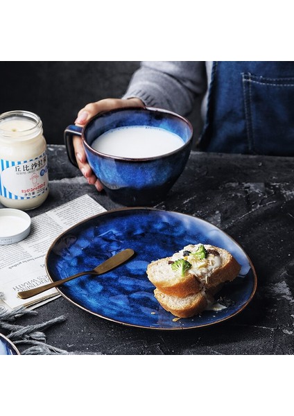 Kahve Kupaları Sırlı Seramik Kahvaltı Kupası ve Sos Seti Restaurant Hotel Sofra Kafe Teacups | Kahve Kupası ve tabak Setleri (Yurt Dışından)