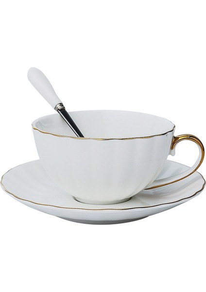 Ev Nefis Kahve Fincanı Çanak Kaşık Daire ile Seramik Kupası | Diğer Cam (Yurt Dışından)