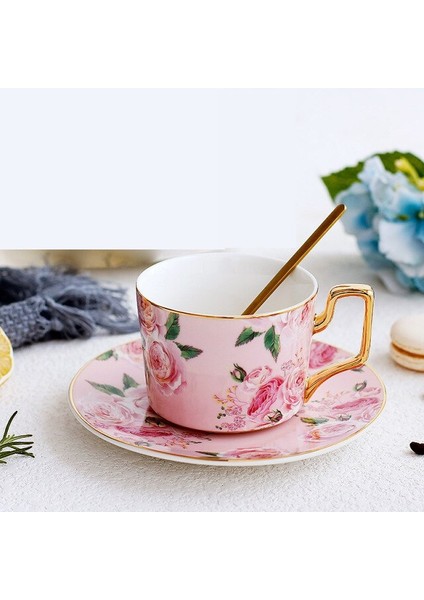 Moda Phnom Penh Seramik Kahve Çay Kupası ve Daire Lüks Hediye Seti Ev Partisi Drinkware 200ML | Kahve Kupası ve tabak Setleri (Yurt Dışından)