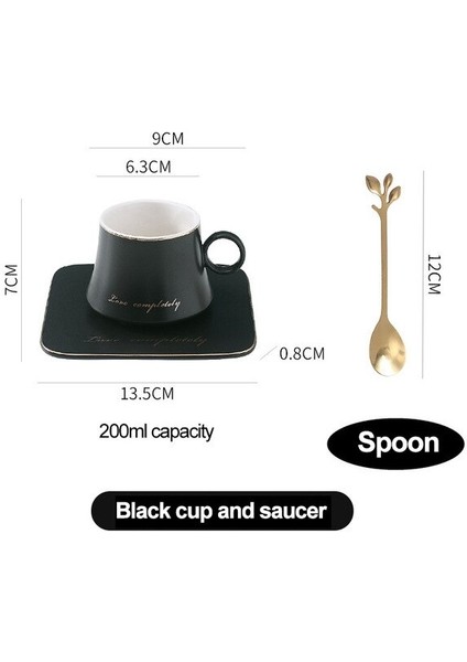 Nordic Ins Seramik Kupa Soya Süt Kahvaltısı Yoğunlaştırılmış Kahve Çay Kupası (Yurt Dışından)