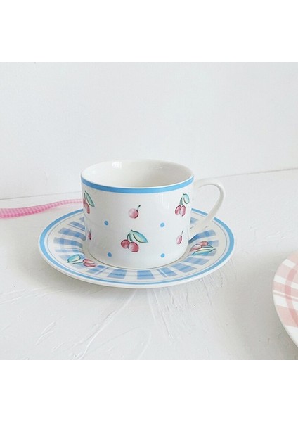 Yaratıcı Çay Bardağı Saucer Set Kahve Kupa Tatlı Pasta Plaka Pratik Süt Çay Içme Kupası Seramik Plaka Mutfak Araçları | Teacup tabak Setleri (Yurt Dışından) fiyatları
