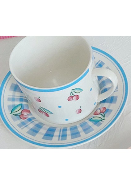Yaratıcı Çay Bardağı Saucer Set Kahve Kupa Tatlı Pasta Plaka Pratik Süt Çay Içme Kupası Seramik Plaka Mutfak Araçları | Teacup tabak Setleri (Yurt Dışından) modelleri