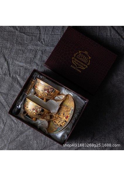 Lüks Avrupa Kahve Fincanı Çift Set Vintage Ingiliz Kupa Kemik Çini Mısır Çift Tasarım Espresso Süt Tazas Güzel Kupalar | Kahve Kupaları ve kupalar (Yurt Dışından)