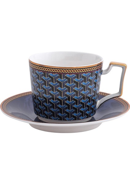 Avrupa Seramik Kahve Kupaları Vintage Latte Kahve Fincanı ve Tabağı Set Süt Çay Tatlı Öğleden Sonra Çay Mark Kupası | Kahve Kupası ve tabak Setleri (Yurt Dışından)