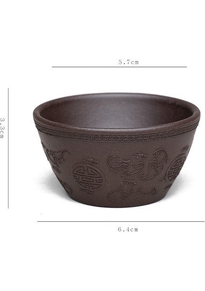 Kil Ejderha Çay Bardağı Set Teaware Şarap Kase Çay Töreni Kung Fu Çay Kahve Kupalar Kırmızı Teacup Kupalar | Teacups (Yurt Dışından)