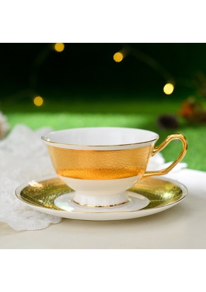 Lüks Altın Kemik Çini Çay Bardağı Modern Ingilizce Çay Seti Seramik Kahve Kupa Espresso Çay Fice ve Sacer Vasos Para Cafe Drinkware | Kahve Kupası ve tabak Setleri (Yurt Dışından)