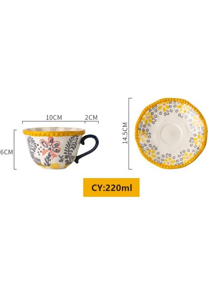 Iskandinav Retro Kahve Fincanı Fincan Daire Seti Lüks Seramik Kupa Üst Sınıf Porselen Çay Kupası Cafe Parti Drinkware Yeni Yıl Hediyeleri | Kupa ve tabaklar (Yurt Dışından)