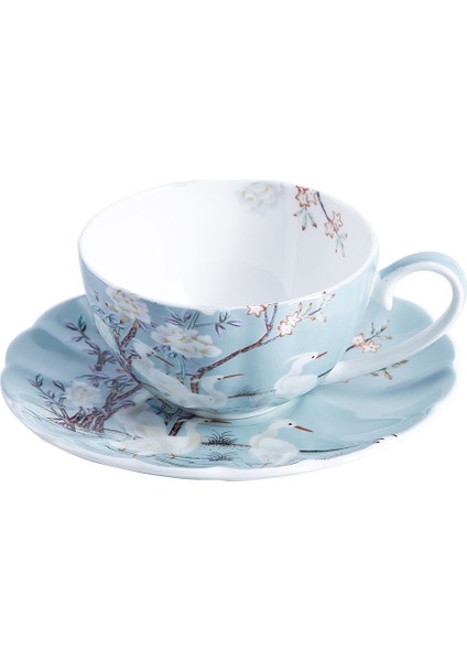 Öğleden Sonra Çay Kupası Porselen Avrupa Tarzı Çevre Dostu Mate Lüks Kullanımlık Seramik Kupası ve Tabağı Seyahat Tazas Drinkware 50 | Teacup tabak Setleri (Yurt Dışından)