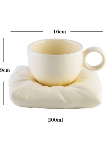 Yastık Coaster ile Seramik Kupası Yaratıcı Çift Kahve Fincanı Çay Bardağı Dailer Noel Hediyesi Seti Drinkware | Kupa ve tabaklar (Yurt Dışından)