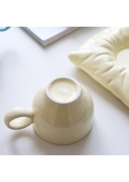 Yastık Coaster ile Seramik Kupası Yaratıcı Çift Kahve Fincanı Çay Bardağı Dailer Noel Hediyesi Seti Drinkware | Kupa ve tabaklar (Yurt Dışından)