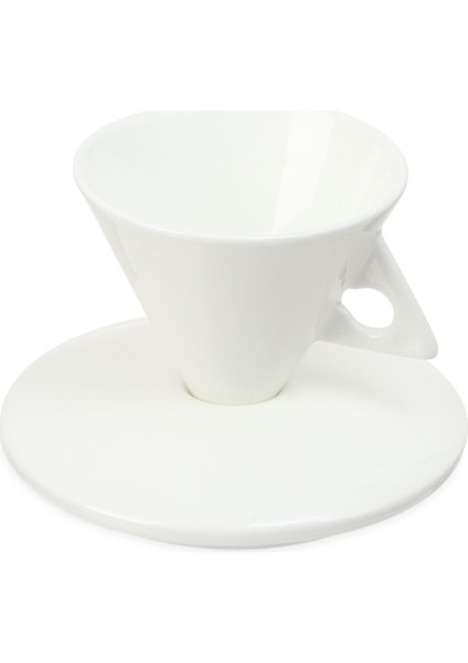 60 ml Yaratıcı Seramik Espresso Kahve Kupa Lüks Kemik Koni Tipi Kahve Fincanı Daire Seti Piramit Küçük Kahve Kupa Latte | Kahve Kupası ve tabak Setleri (Yurt Dışından)