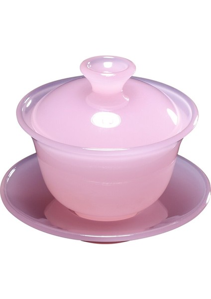 Yeşim Porselen Çay Kase 100 ml Pembe Hibiscus Çay Tureen Çin Kung Fu Çay Seti Teaware Master Cup Gaiwan Koleksiyonu El Sanatları Hediye | Çay Tureen (Yurt Dışından)