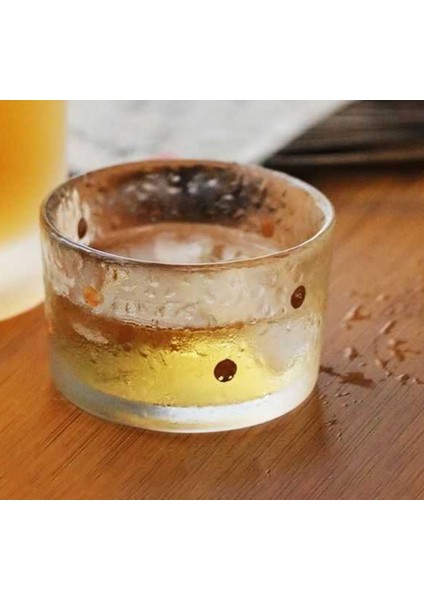 Japon Çekiç Desen Şeffaf Küçük Fincan Altın Folyo Cam Bardak Çay Fincanı Çay Seti Kişisel Tek Fincan Ev Dekorasyon Aksesuarları | Teaware Setleri (Yurt Dışından)