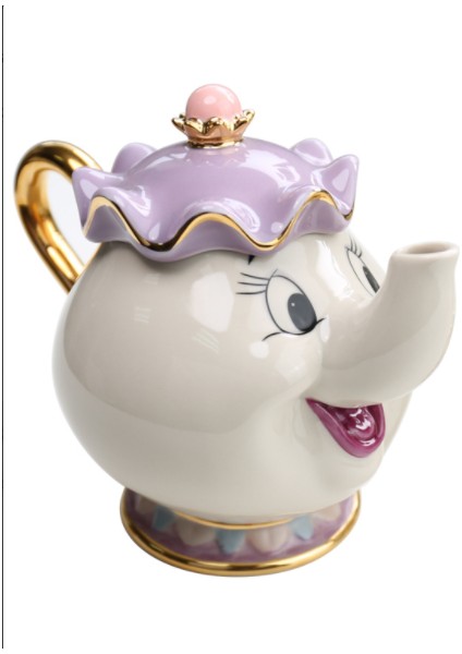 Karikatür Güzellik ve Canavar Çay Seti Çaydanlık Kupası Mrs Potts Chip Bela E Bir Fera Pot Kupa Su Isıtıcısı Cogsworth Saat Yaratıcı Noel Hediyesi | Teaware Setleri (Yurt Dışından)