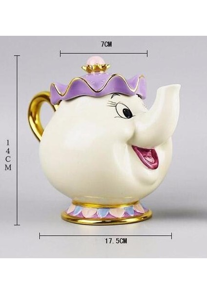 Karikatür Güzellik ve Canavar Çay Seti Çaydanlık Kupası Mrs Potts Chip Bela E Bir Fera Pot Kupa Su Isıtıcısı Cogsworth Saat Yaratıcı Noel Hediyesi | Teaware Setleri (Yurt Dışından)
