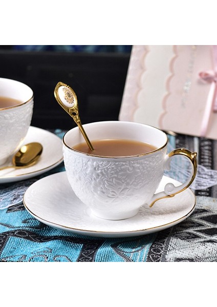 Kemik Çini Kahve Kupalar Kahvaltı Süt Çay Bardağı Tepsi ve ile Drinkwarekaşık Mutfak Eşyaları Içme Gereçleri Düğün Hediyeleri Çevre Dostu | Teaware Setleri (Yurt Dışından)