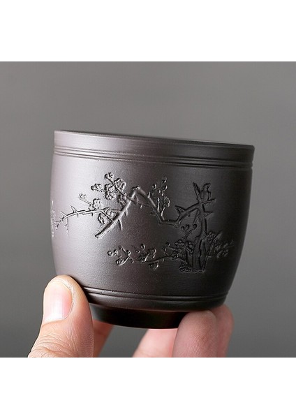Geleneksel Çin Tarzı Mor Kil Gravür Desen Çay Fincanı Kahve Fincanı Kupa El Yapımı Seramik Çay Seti Teacups | Teacups (Yurt Dışından) modelleri