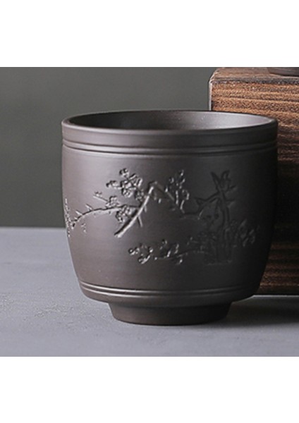 Geleneksel Çin Tarzı Mor Kil Gravür Desen Çay Fincanı Kahve Fincanı Kupa El Yapımı Seramik Çay Seti Teacups | Teacups (Yurt Dışından) fırsatları