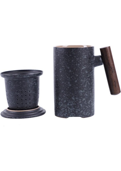 Yaratıcı Büyük Kapasiteli Özel Tahta Kupalar Kapaklı Filtre Çay Ayırma Ofis Kabarcık Çiçek Çay Fincanı | Teacups (Yurt Dışından)