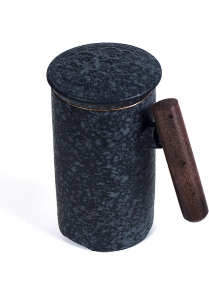 Yaratıcı Büyük Kapasiteli Özel Tahta Kupalar Kapaklı Filtre Çay Ayırma Ofis Kabarcık Çiçek Çay Fincanı | Teacups (Yurt Dışından) fırsatları