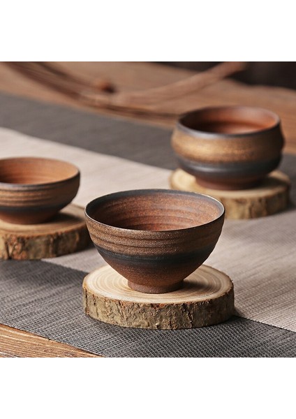 Antika Seramik Çay Kupası Yaldızlı Stoneware Master Kupası Dövülmüş Japon Tek Fincan Küçük Fincan Kung Fu Çay Seti Çay Bardağı (Yurt Dışından)