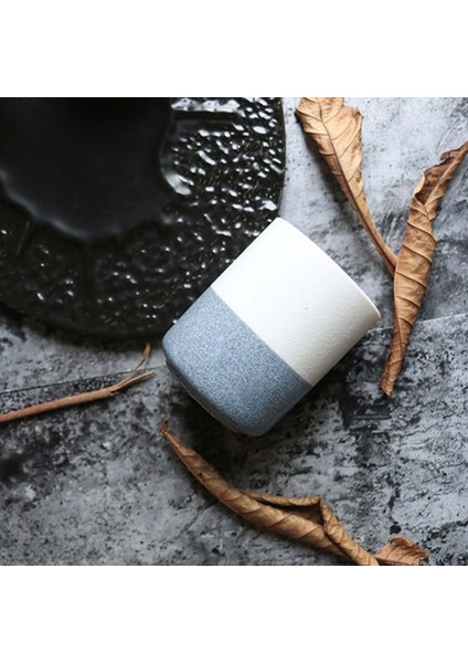 Kar Glaze Seramik Küçük Düz Fincan 180 ml Basit Japon Tarzı Küçük Çay Bardağı Bir Ağız Şarap Cam Pişirme Sofra (Yurt Dışından)