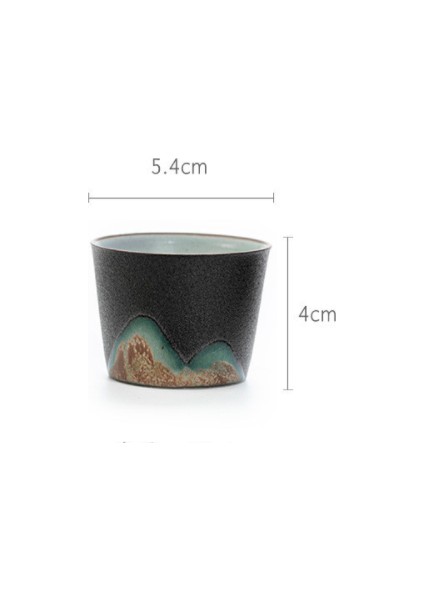 1 Adet El Boyalı Zen Çay Bardağı El Yapımı Retro Çin Tarzı Stoneware Master Kupası Seramik Kung Fu Çay Seti Seramik Kupası Küçük Bardaklar | Teacups (Yurt Dışından)