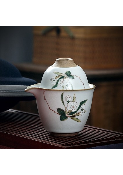 Seramik Çaydanlık Seyahat Çay Seti Taşınabilir Açık Teaware Gaiwan Çay Kase Bir Pot ve Iki Bardak Mutfak Bar Malzemeleri | Teaware Setleri (Yurt Dışından)