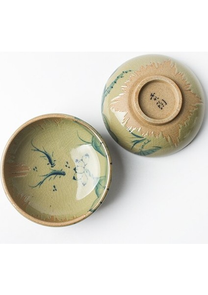 1 Adet Jingdezhen Seramik El Boyalı Mürekkep Boyama Underglaze Renk Butik Çay Bardağı Kung Fu Çay Seti Master Fincan El Yapımı | Teaware Setleri (Yurt Dışından)