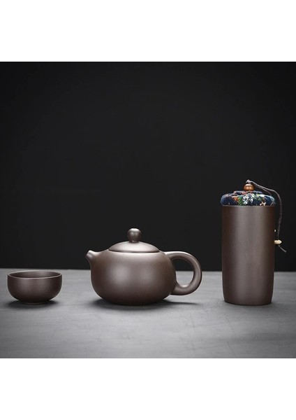 Yaratıcı Mor Kil Seramik Kupası Kung Fu Çay Seti Kupası Taşınabilir Seyahat Çaydanlık Seyahat Çay Seti Hediye Çay Seti | Teaware Setleri (Yurt Dışından) fırsatları