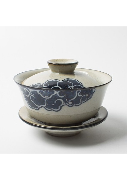 El Boyalı Bulut Gaiwan Çay Çömlekçilik Tureen Için Kapaklı Teaware Kung Fu Çay Töreni Set Kahve Kupalar Kaseler Chawan | Çay Tureen (Yurt Dışından)