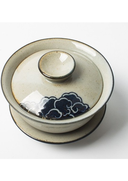 El Boyalı Bulut Gaiwan Çay Çömlekçilik Tureen Için Kapaklı Teaware Kung Fu Çay Töreni Set Kahve Kupalar Kaseler Chawan | Çay Tureen (Yurt Dışından)