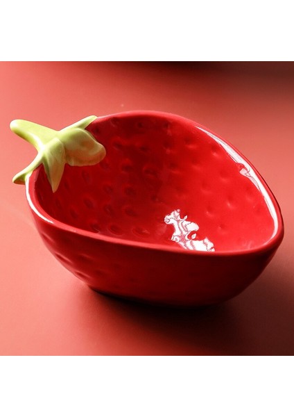 Kawaii Çilek Şekilli Meyve Seramik Kase Salata Kase Meyve Pirinç Kahvesi Gıda Salatası Snack Dish Restoran Mutfak Kase | Kaseler (Yurt Dışından) modelleri