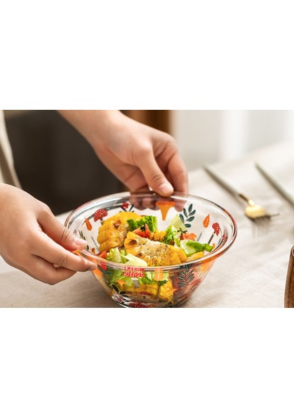 320 ml Sofra Çiçek Cam Kase Şeffaf Mutfak Kase Salata Tahıl Çorba Mikrodalga Fırın Restoran Noodle Kaseler | Kaseler (Yurt Dışından)