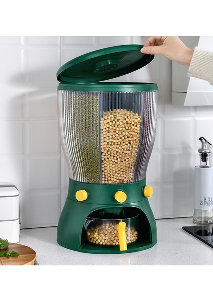 10 kg Dönen Pirinç Kova Mutfak Depolama Tankı Nem Geçirmez Böcek Geçirmez Tahıl Saklama Kutusu Tahıl Organizatör Büyük Kapasite | Şişeler, Kavanozlar ve kutular (Yurt Dışından) modelleri