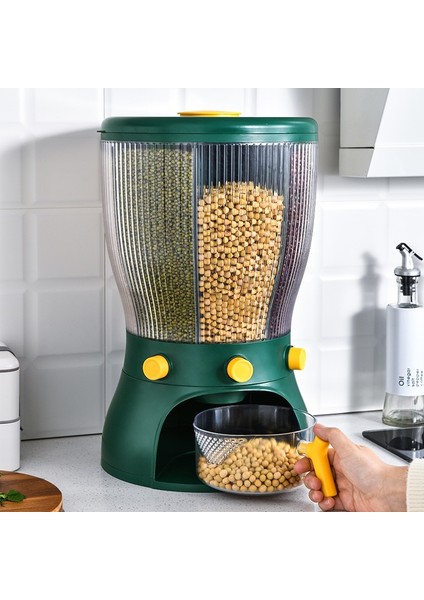 10 kg Dönen Pirinç Kova Mutfak Depolama Tankı Nem Geçirmez Böcek Geçirmez Tahıl Saklama Kutusu Tahıl Organizatör Büyük Kapasite | Şişeler, Kavanozlar ve kutular (Yurt Dışından) fırsatları