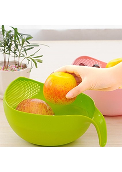 Yıkama Sebze Meyve Kevgir Pirinç Boşaltma Sepeti Kolları ile Lavabo Drenaj Mutfak Çay Süzgeci Ev Depolama Drenaj | Çanta ve sepet (Yurt Dışından) fiyatları